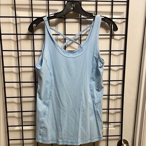 Sofibella Light Blue Tank Top with X back